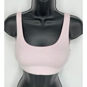 DONNI. Sweater Bra Top NEW Sz XS Pixie Pink Scoop Neck Super Soft Stretch
